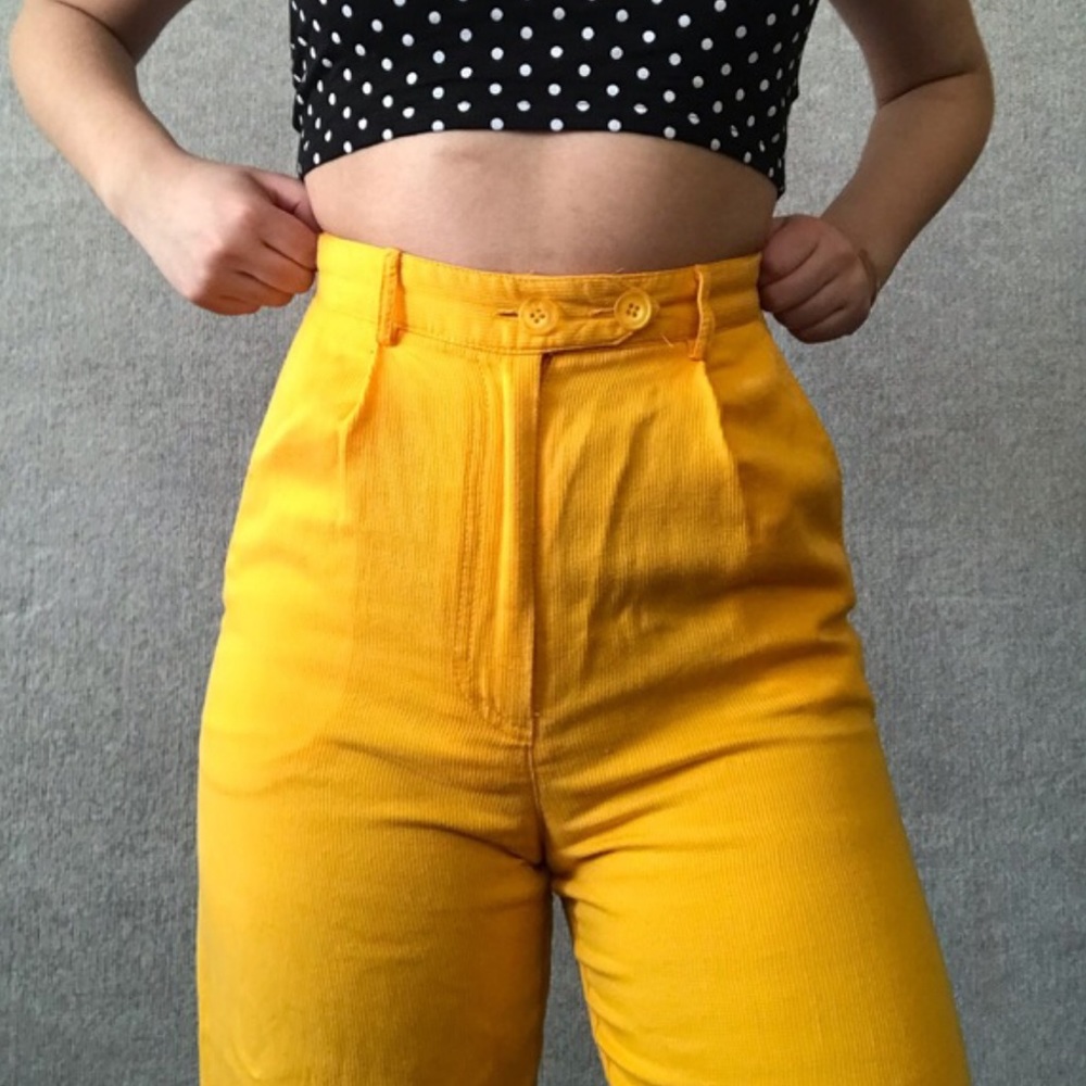 Topshop yellow trousers